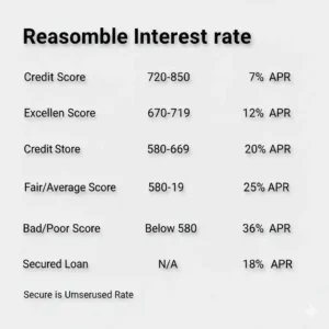 what is a reasonable interest rate for a personal loan