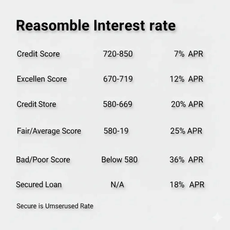 what is a reasonable interest rate for a personal loan