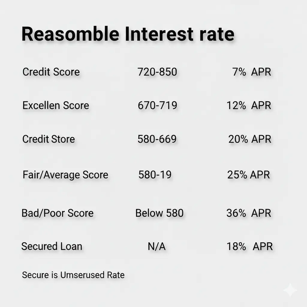 what is a reasonable interest rate for a personal loan