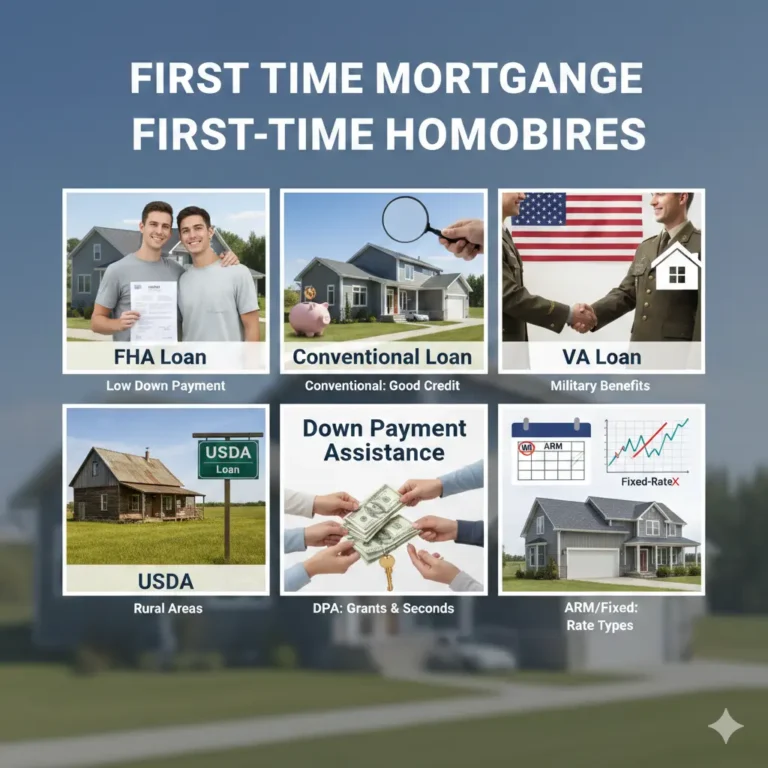 different types of mortgage loans for first time buyers